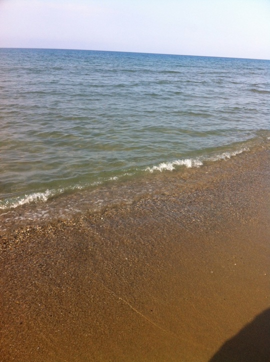 Blick auf Meer und Strand