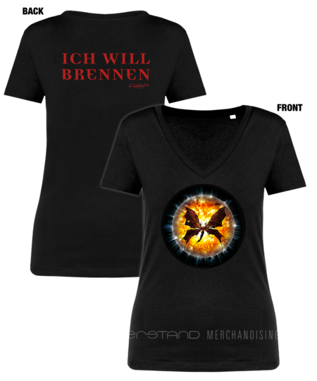 Produktabbildung "Ich will brennen" V-Neck-Shirt