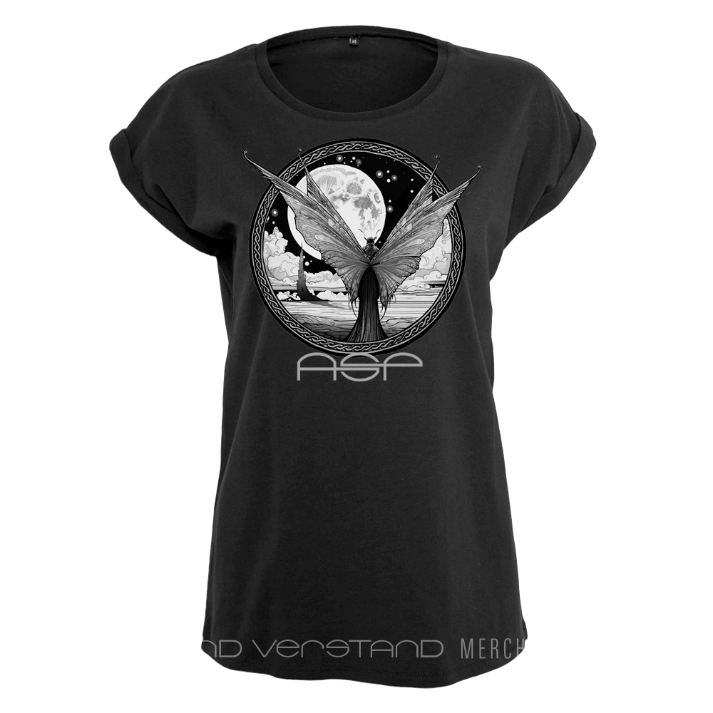 Produktabbildung Schwarzer Schmetterling Illustration Frauen-Shirt große Größen