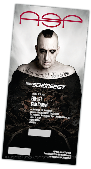 Produktabbildung ASP mehr denn je! Tour 2026 – Erfurt, Club Central