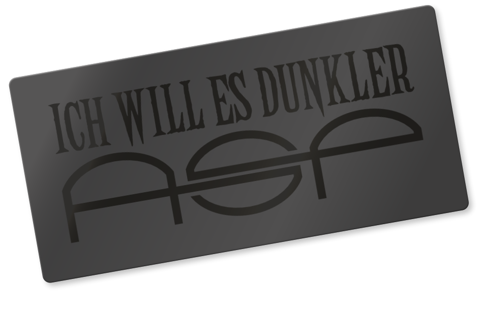 Produktabbildung Aufkleber "ICH WILL ES DUNKLER"