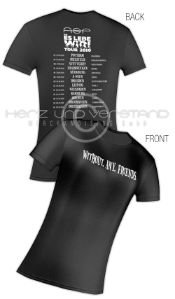 Produktabbildung "Without.Any.Friends." Girlie-Shirt